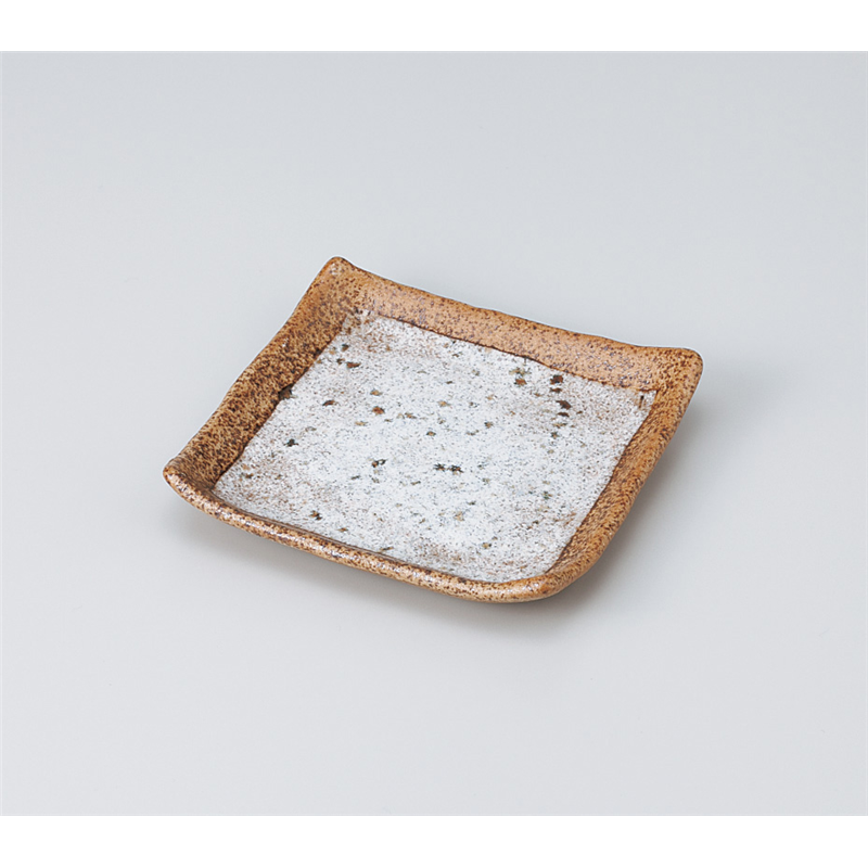 古林陶器 和皿(角) うのふ茶唐津4.0角皿 920440147 1個（ご注文単位1個）【直送品】