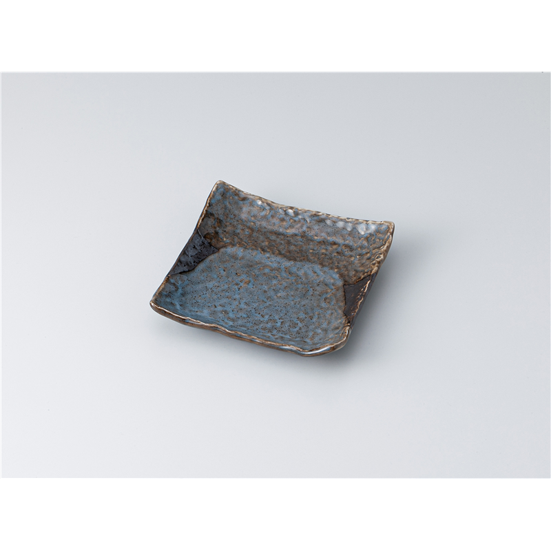 古林陶器 和皿(角) 山がすみ 石目4.3正角皿 1320110456 1個（ご注文単位1個）【直送品】