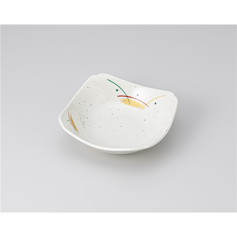 古林陶器 和皿(角) 赤絵むさしの5.0角皿 1221340570 1個（ご注文単位1個）【直送品】