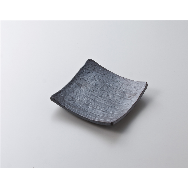 古林陶器 和皿(角) 黒四ツ足5.5角皿 611150315 1個（ご注文単位1個）【直送品】