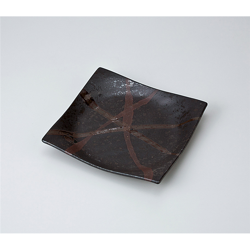 古林陶器 和皿(角) 東雲(黒)正角5.5皿 710150163 1個（ご注文単位1個）【直送品】