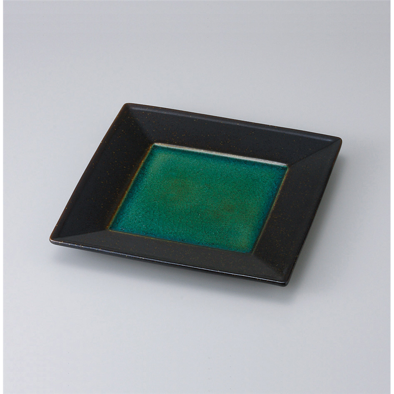 古林陶器 和皿(角) 黒桜トルコブルースクエアー21cm角皿 510910435 1個（ご注文単位1個）【直送品】