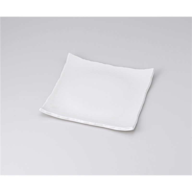 古林陶器 和皿(角) 白マットちぎり四方上21.5cm角皿 1221510526 1個（ご注文単位1個）【直送品】