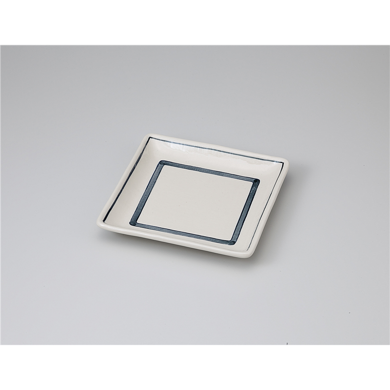 古林陶器 和皿(角) 布目帯ライン新6.0正角皿 1121540179 1個（ご注文単位1個）【直送品】