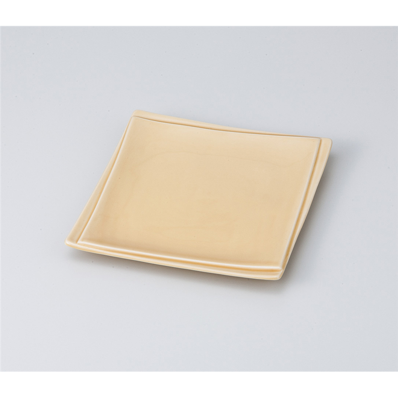 古林陶器 和皿(角) 洋風新正角6寸皿(ベージュ) 821930570 1個（ご注文単位1個）【直送品】