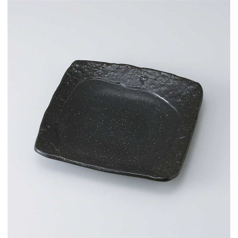 古林陶器 和皿(角) 黒石目6.0角皿 520720135 1個（ご注文単位1個）【直送品】