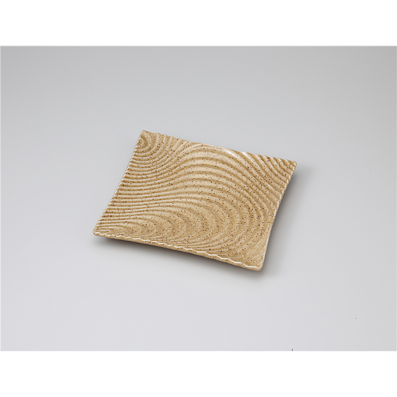 古林陶器 和皿(角) 砂丘 風紋正角皿(大) 1121630251 1個（ご注文単位1個）【直送品】