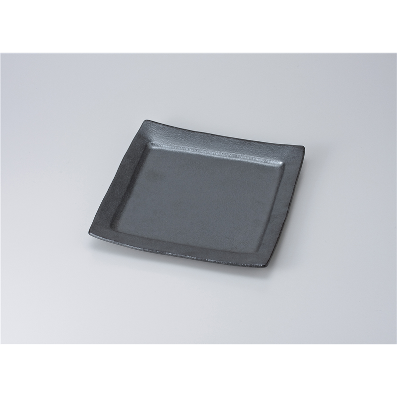 古林陶器 和皿(角) 銀黒回角大皿 620010851 1個（ご注文単位1個）【直送品】