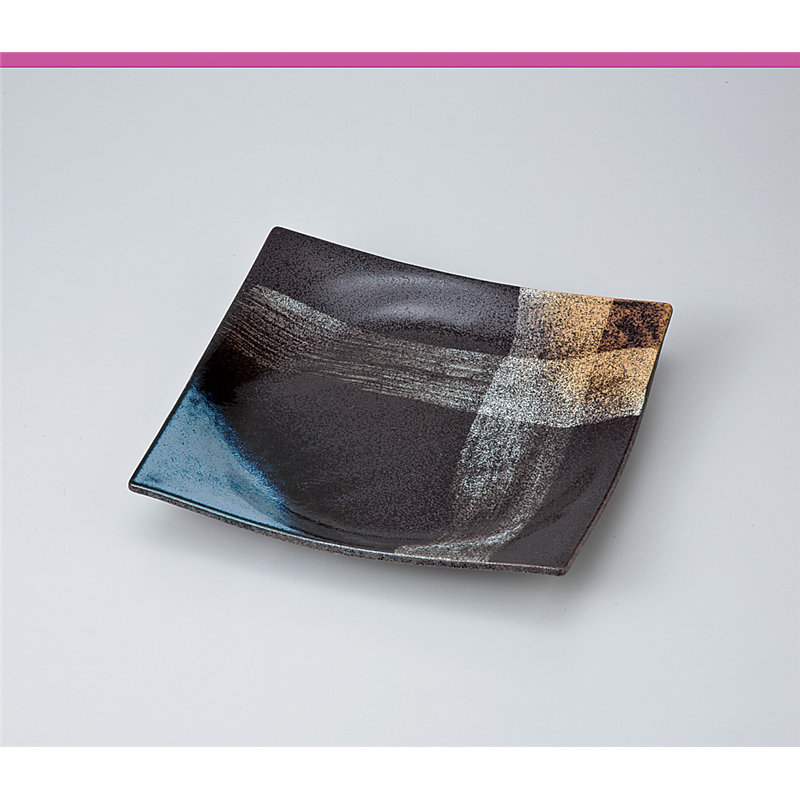 古林陶器 和皿(角) 刷毛巻正角7.5皿 720840724 1個（ご注文単位1個）【直送品】