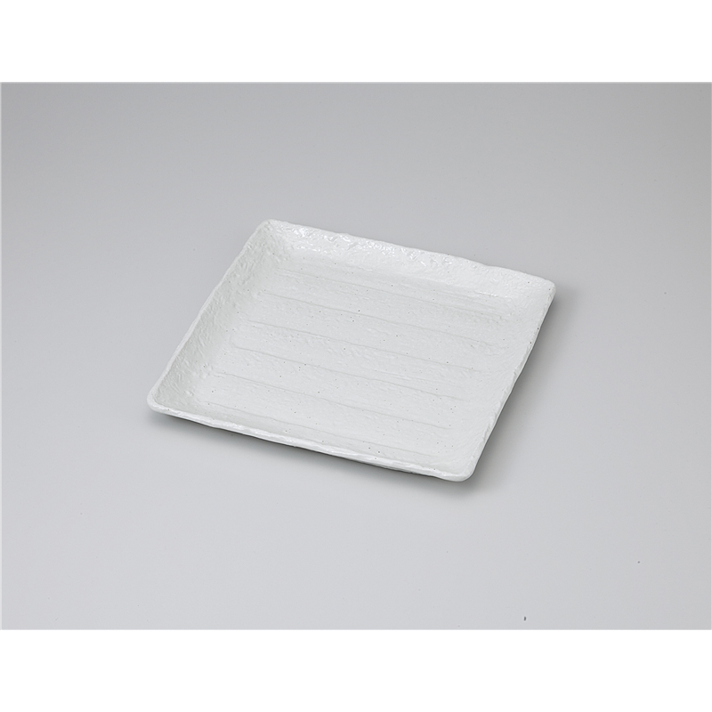 古林陶器 和皿(角) 粉引釉23cm正角皿 1121940233 1個（ご注文単位1個）【直送品】