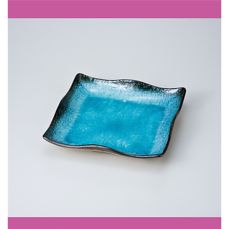 古林陶器 和皿(角) 藍染スカイ9.0正角皿(大) 720730301 1個（ご注文単位1個）【直送品】