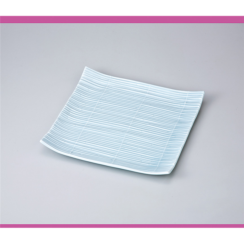 古林陶器 和皿(角) 青磁すだれ大皿 720810379 1個（ご注文単位1個）【直送品】