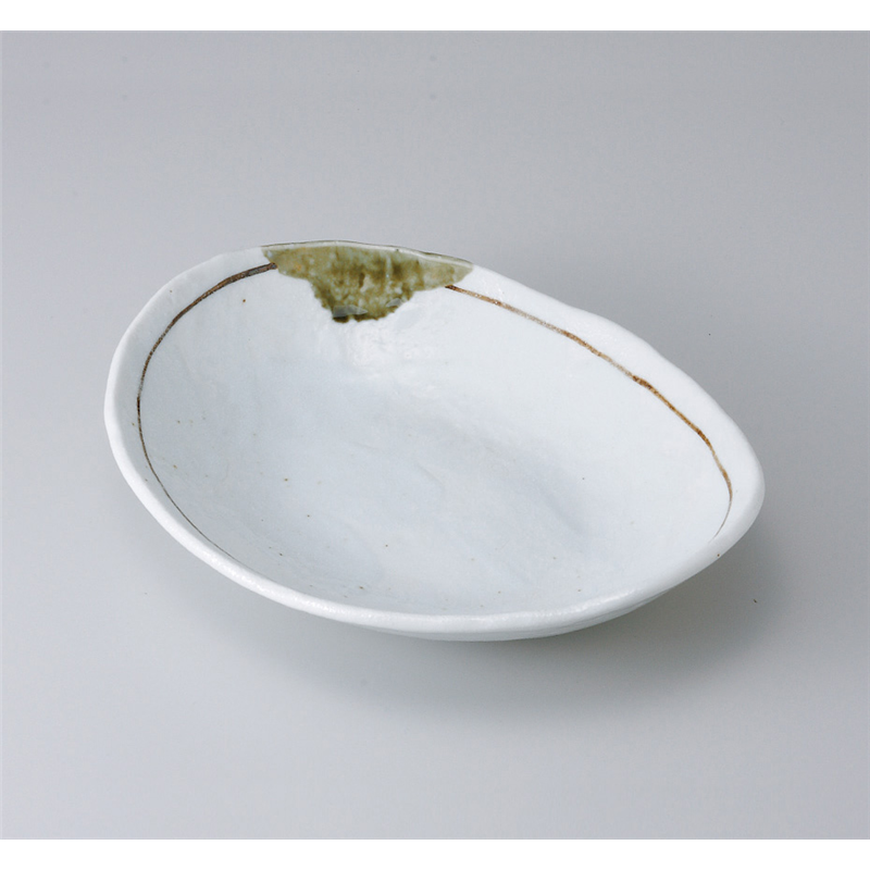 古林陶器 多用皿 志野茶ライン小判鉢(大) 520850279 1個（ご注文単位1個）【直送品】