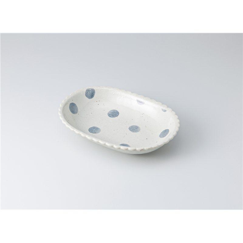 古林陶器 多用皿 あわあわ 23cm楕円鉢 1320740131 1個（ご注文単位1個）【直送品】