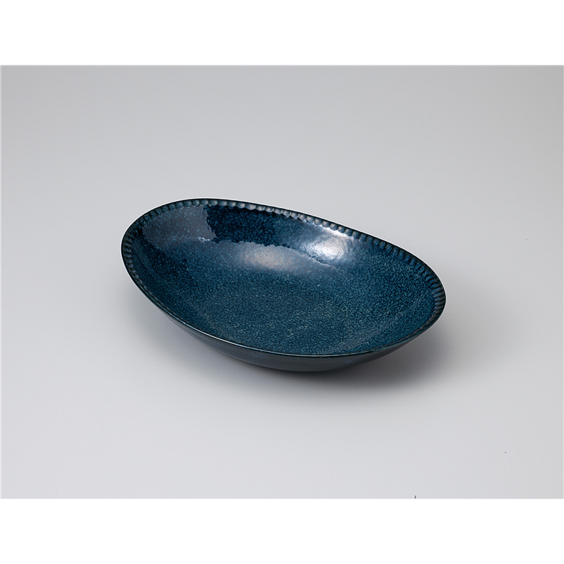 古林陶器 多用皿 窯変フリル楕円鉢 1122130454 1個（ご注文単位1個）【直送品】