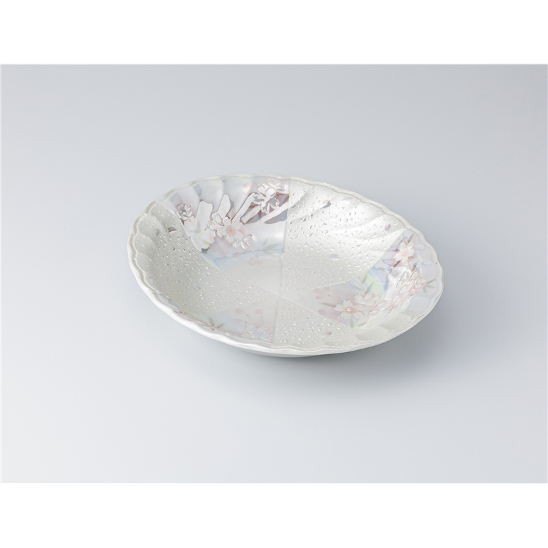 古林陶器 多用鉢 オーロラ間取桜9″ベーカー 1320820351 1個（ご注文単位1個）【直送品】