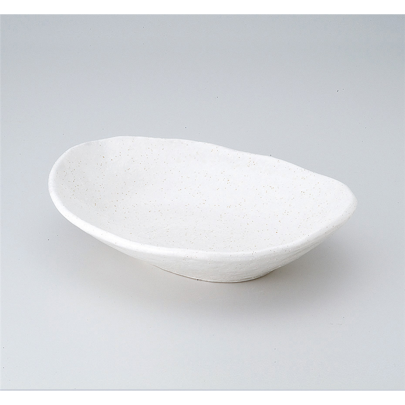 古林陶器 多用鉢 斑点粉引楕円盛鉢 522240452 1個（ご注文単位1個）【直送品】