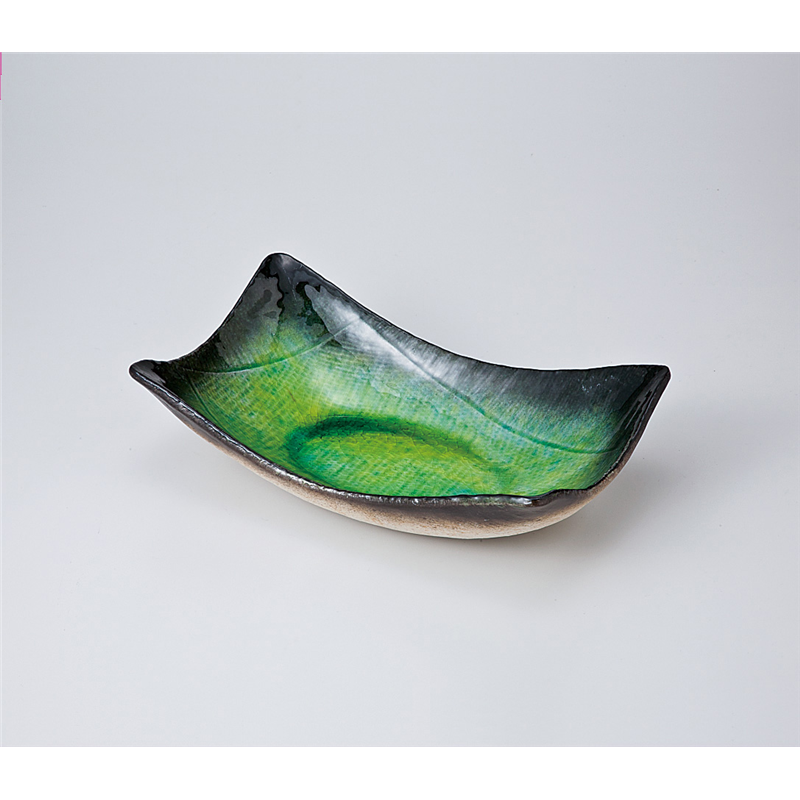 古林陶器 多用鉢 藍染ヒワ長角盛鉢 721310101 1個（ご注文単位1個）【直送品】