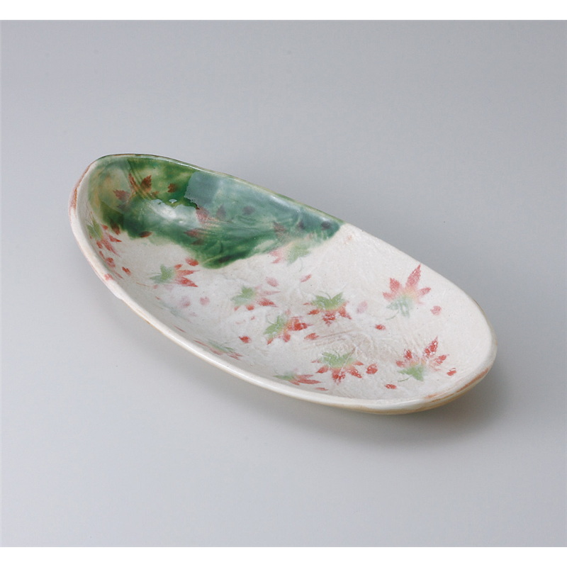 古林陶器 多用鉢 織部春秋楕円盛鉢 520810352 1個（ご注文単位1個）【直送品】