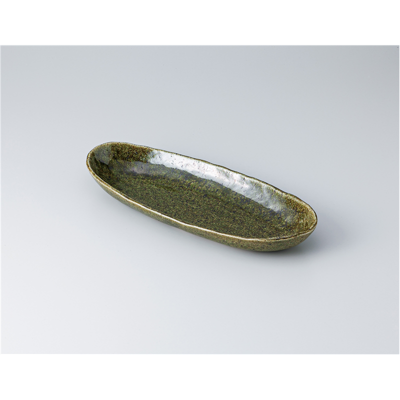 古林陶器 多用鉢 織部楕円長皿 1321040356 1個（ご注文単位1個）【直送品】