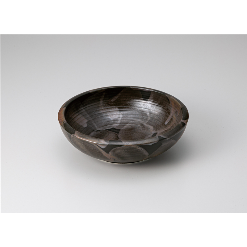 古林陶器 多用鉢 いぶし 20.5cm鉢 1222630363 1個（ご注文単位1個）【直送品】