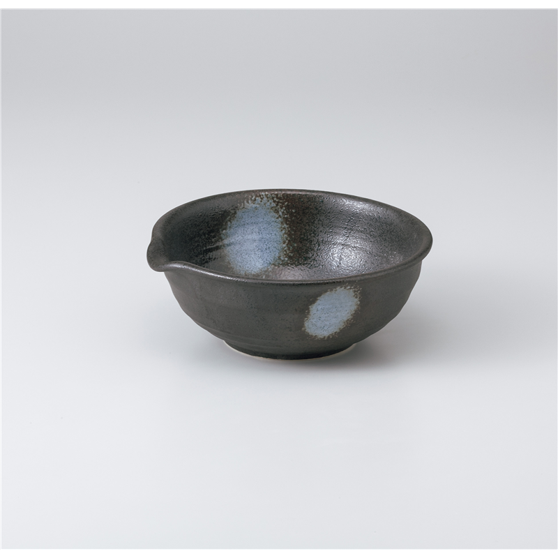 古林陶器 多用鉢 白吹黒水晶片口6.0丼 1023220274 1個（ご注文単位1個）【直送品】