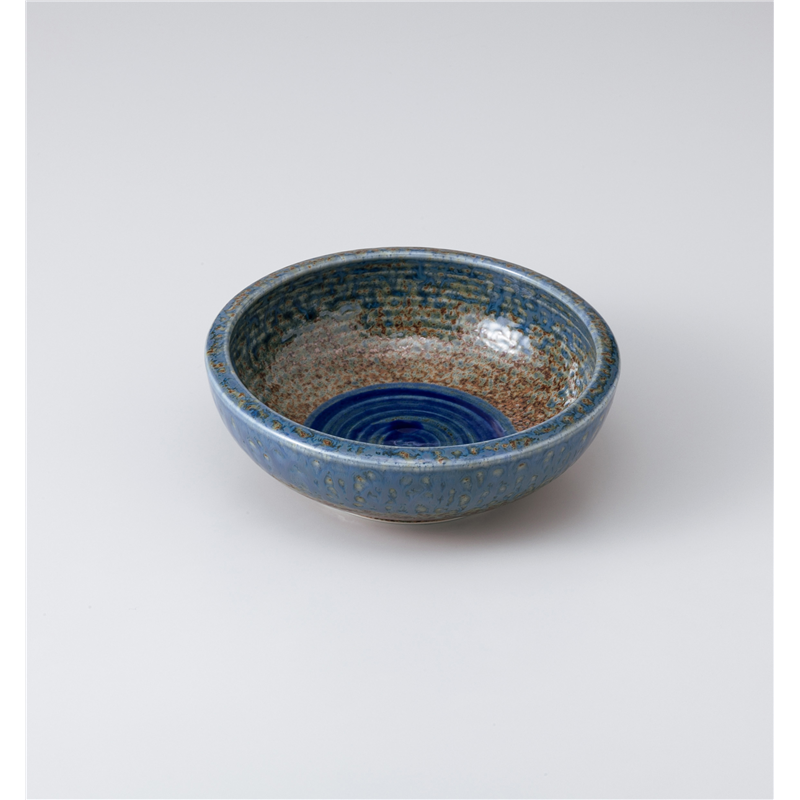 古林陶器 多用鉢 藍流青炎括り手5.5鉢 1023310354 1個（ご注文単位1個）【直送品】