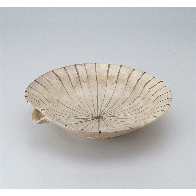 古林陶器 多用鉢 黄粉引片口盛鉢十草 521830357 1個（ご注文単位1個）【直送品】