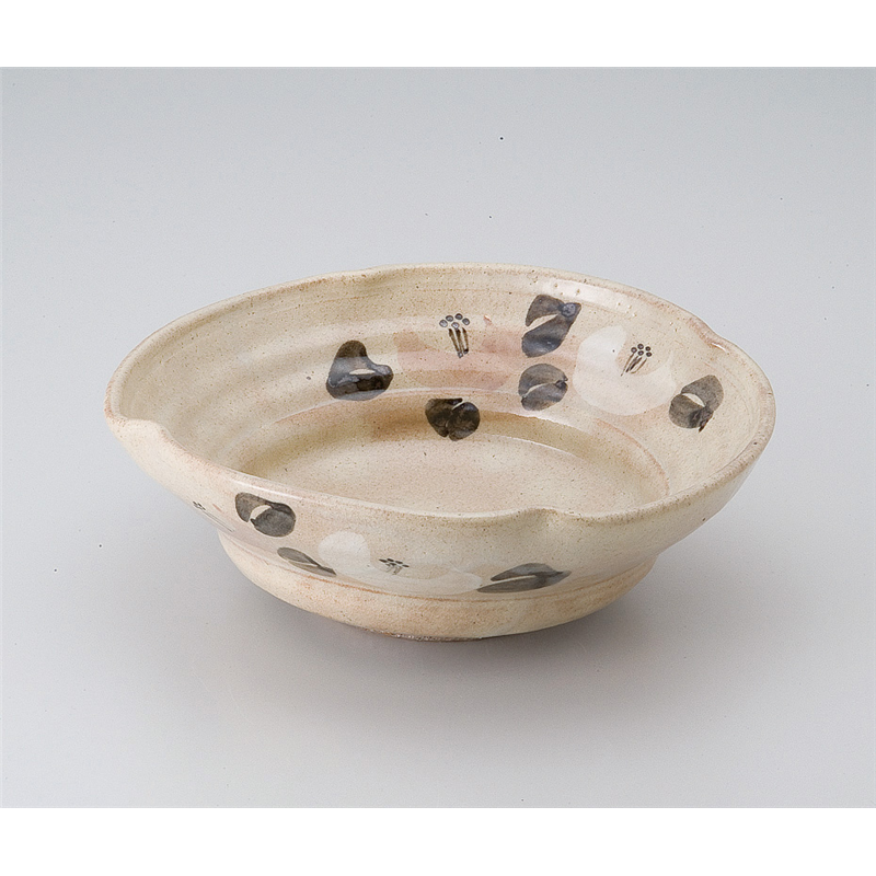 古林陶器 多用鉢 黄粉引椿文木瓜鉢 521910157 1個（ご注文単位1個）【直送品】