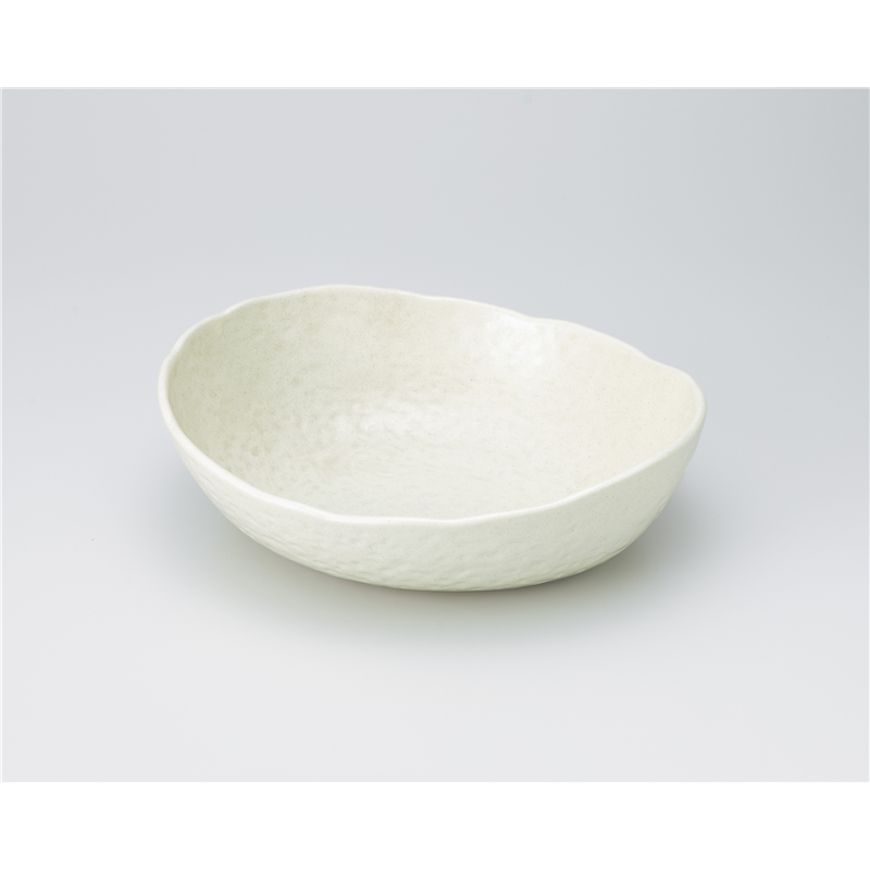 古林陶器 多用鉢 粉引タタキ楕円大鉢 1321430216 1個（ご注文単位1個）【直送品】