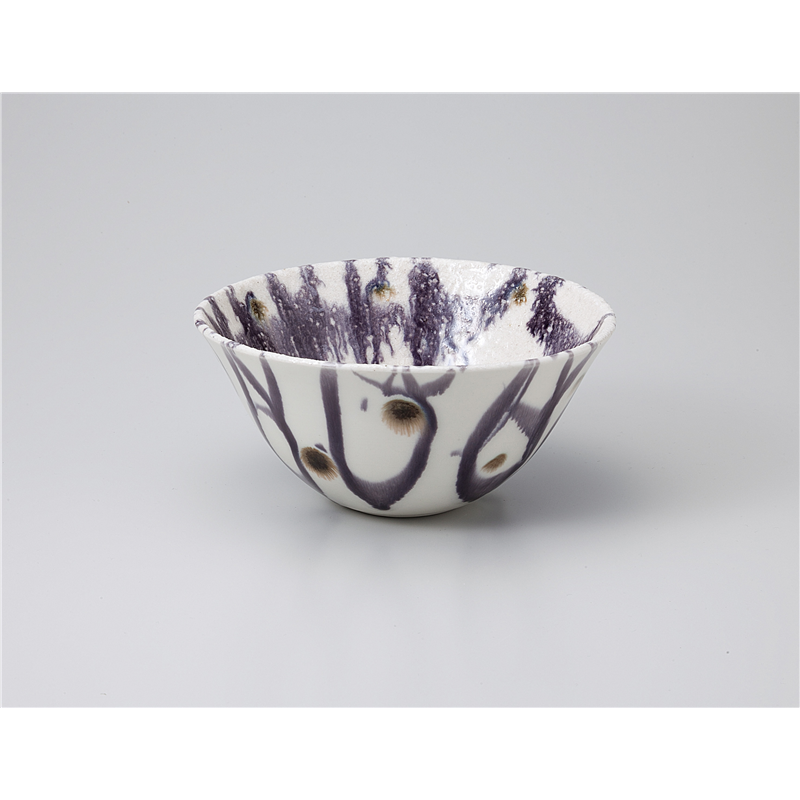 古林陶器 多用鉢 紫白サラダボール 1122820405 1個（ご注文単位1個）【直送品】