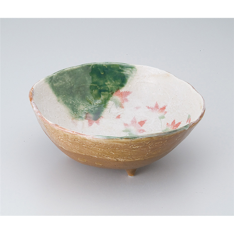 古林陶器 多用鉢 織部春秋三ツ足大鉢 522120252 1個（ご注文単位1個）【直送品】