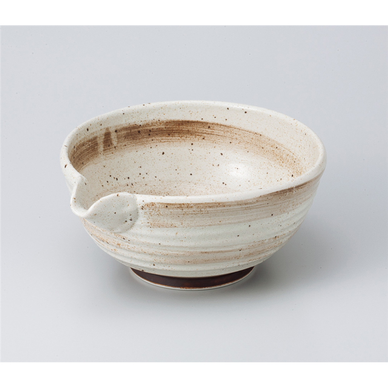 古林陶器 多用鉢 梨地茶刷毛目6.5片口鉢 822530278 1個（ご注文単位1個）【直送品】