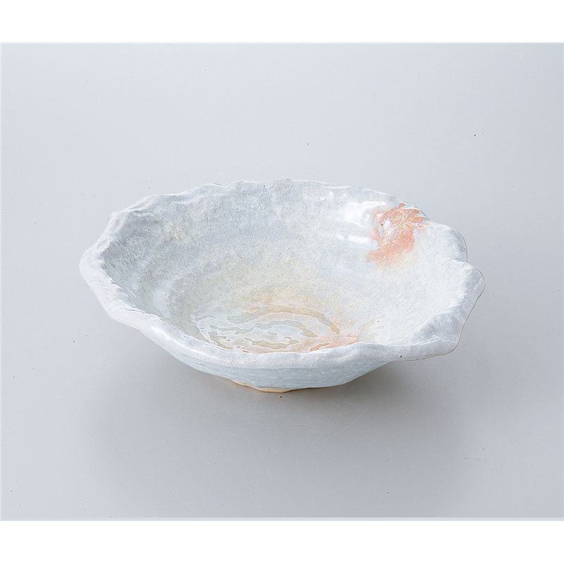 古林陶器 多用鉢 粉引7.0たわみ鉢 523530181 1個（ご注文単位1個）【直送品】