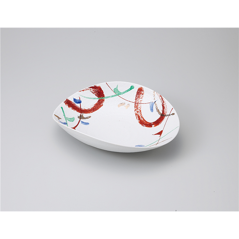 古林陶器 多用鉢 赤絵刷毛目盛鉢 1123010274 1個（ご注文単位1個）【直送品】