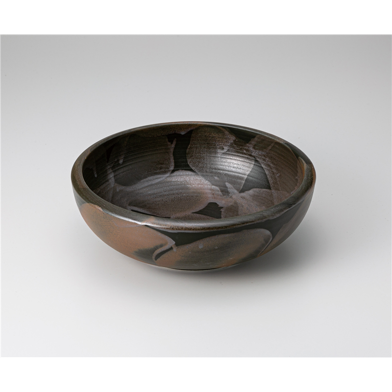 古林陶器 多用鉢 いぶし 24cm鉢 1223320263 1個（ご注文単位1個）【直送品】