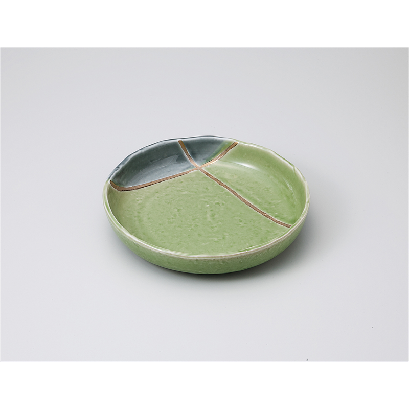 古林陶器 多用鉢 若草金彩22cm浅ボール 1123210126 1個（ご注文単位1個）【直送品】