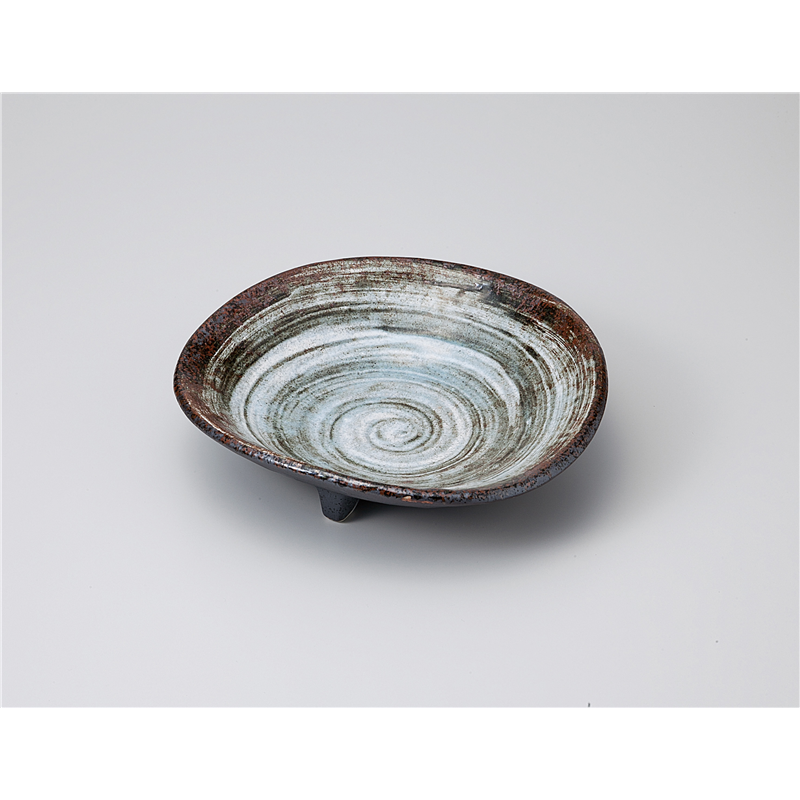 古林陶器 多用鉢 白刷毛 三足鉢 1122920416 1個（ご注文単位1個）【直送品】