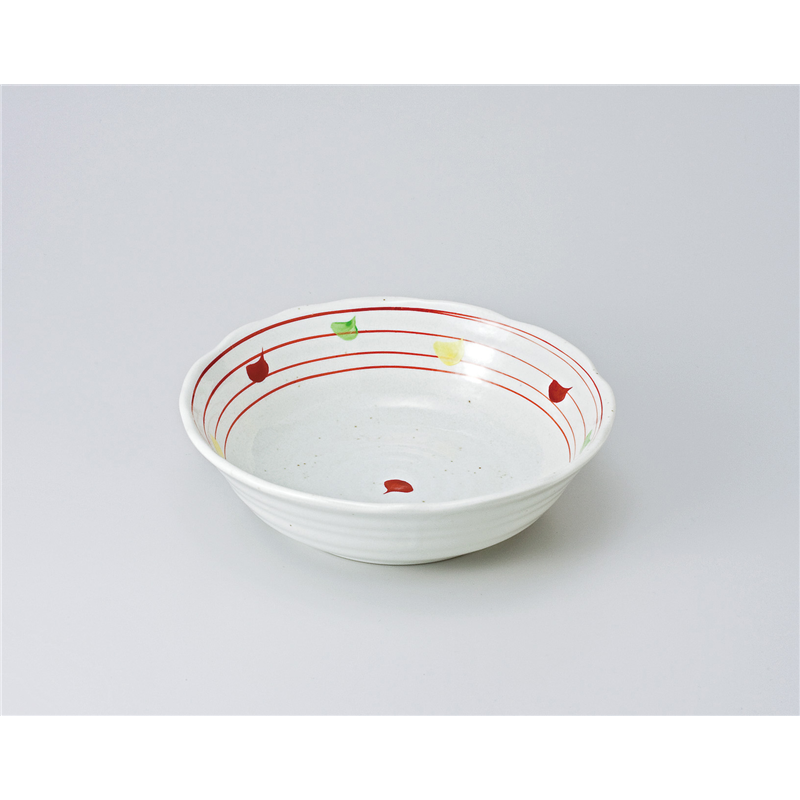 古林陶器 多用鉢 粉引赤絵千鳥7.0鉢 622350247 1個（ご注文単位1個）【直送品】