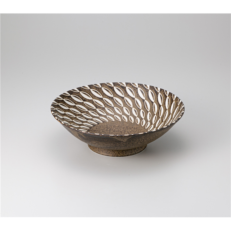 古林陶器 多用鉢 伊賀マットリーフ 8.0麺鉢 1223240301 1個（ご注文単位1個）【直送品】