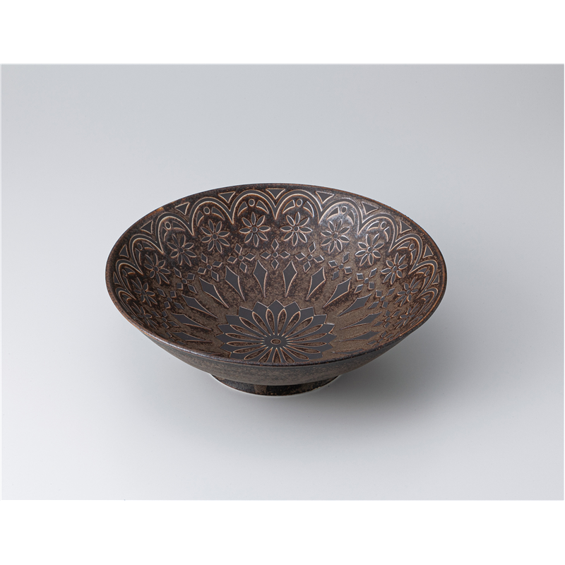 古林陶器 多用鉢 ザフラ 伊賀マット 8.0麺鉢 1321830301 1個（ご注文単位1個）【直送品】