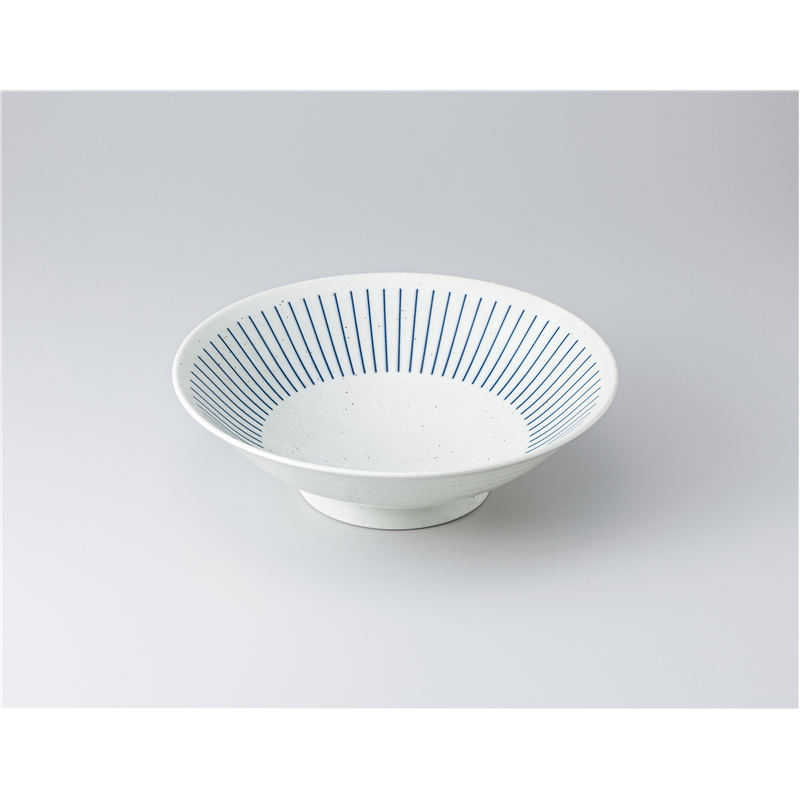 古林陶器 多用鉢 粉引紺十草 8.0麺鉢 1321840101 1個（ご注文単位1個）【直送品】