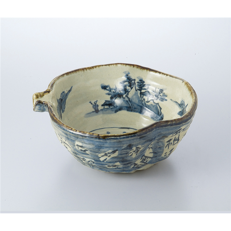 古林陶器 盛込鉢 山水片口特大鉢 523040330 1個（ご注文単位1個）【直送品】