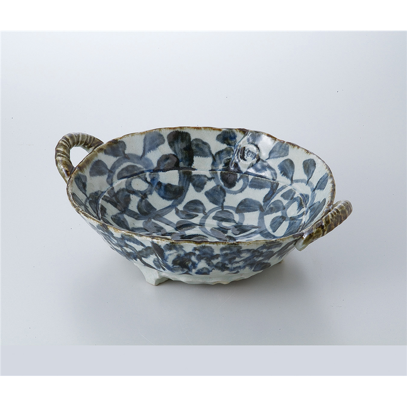 古林陶器 盛込鉢 タコ唐草両手付鉢 523310405 1個（ご注文単位1個）【直送品】