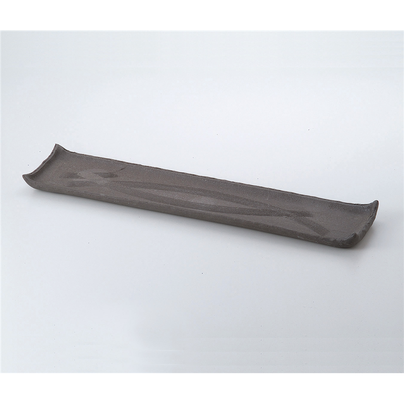 古林陶器 盛込皿 炭化土ボタモチ18.0長皿 523930205 1個（ご注文単位1個）【直送品】