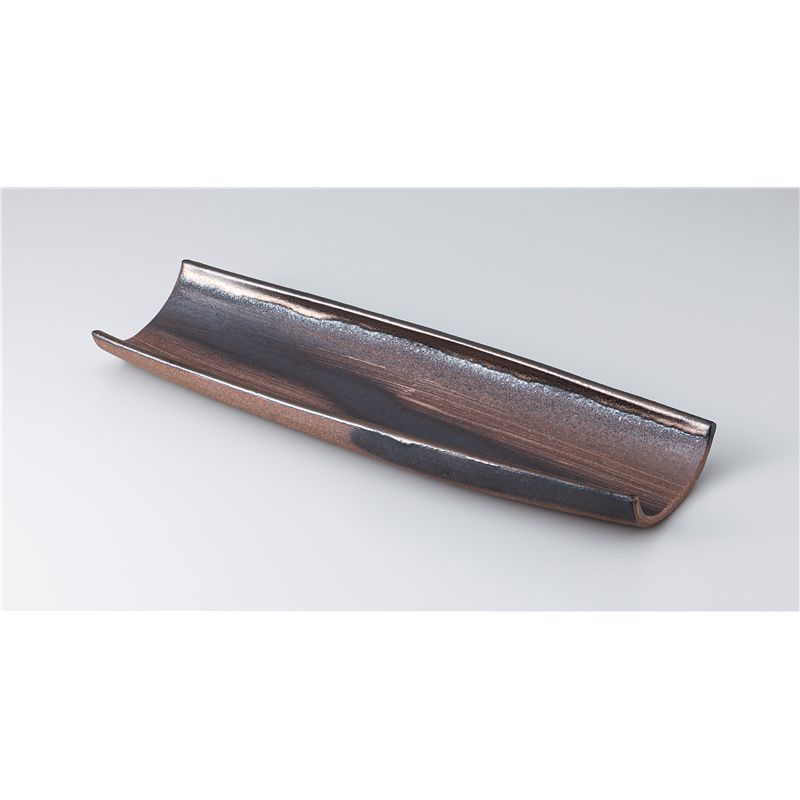 古林陶器 盛込皿 金彩(手造)長皿 1322440384 1個（ご注文単位1個）【直送品】