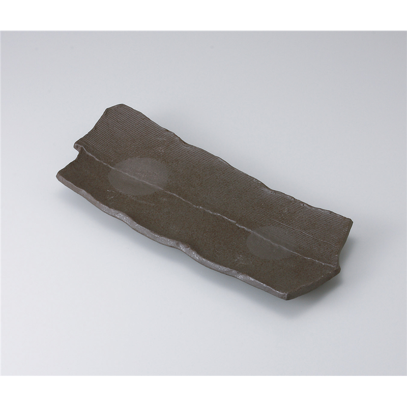 古林陶器 盛込皿 炭化土線段12.0皿 524520205 1個（ご注文単位1個）【直送品】