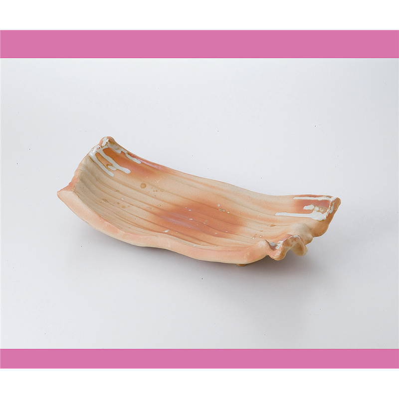 古林陶器 盛込皿 焼しめ灰釉11.0長皿 524230205 1個（ご注文単位1個）【直送品】