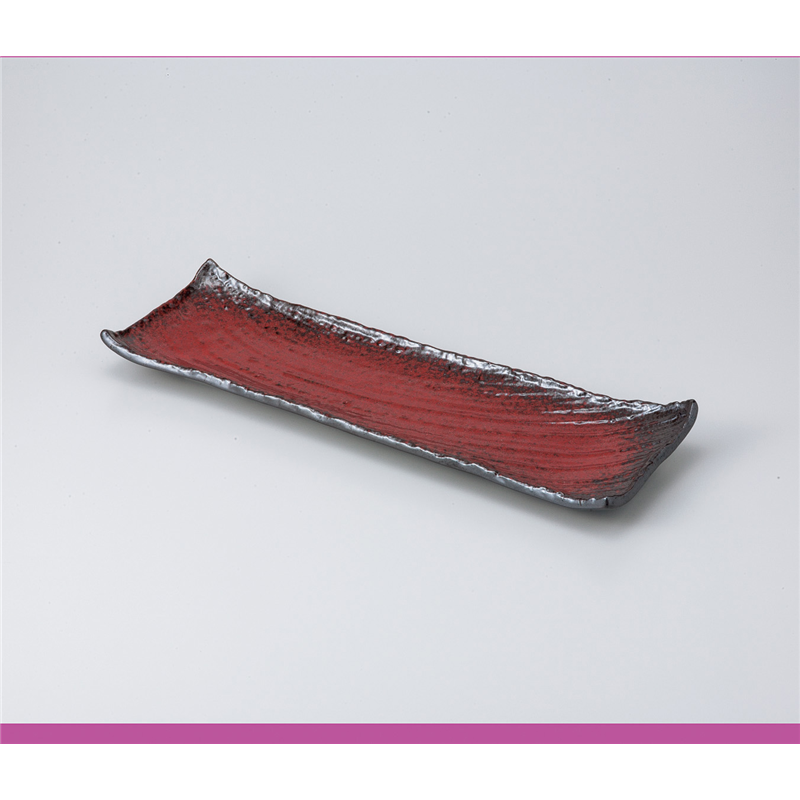 古林陶器 盛込皿 朱雲 長角皿 大 824540157 1個（ご注文単位1個）【直送品】