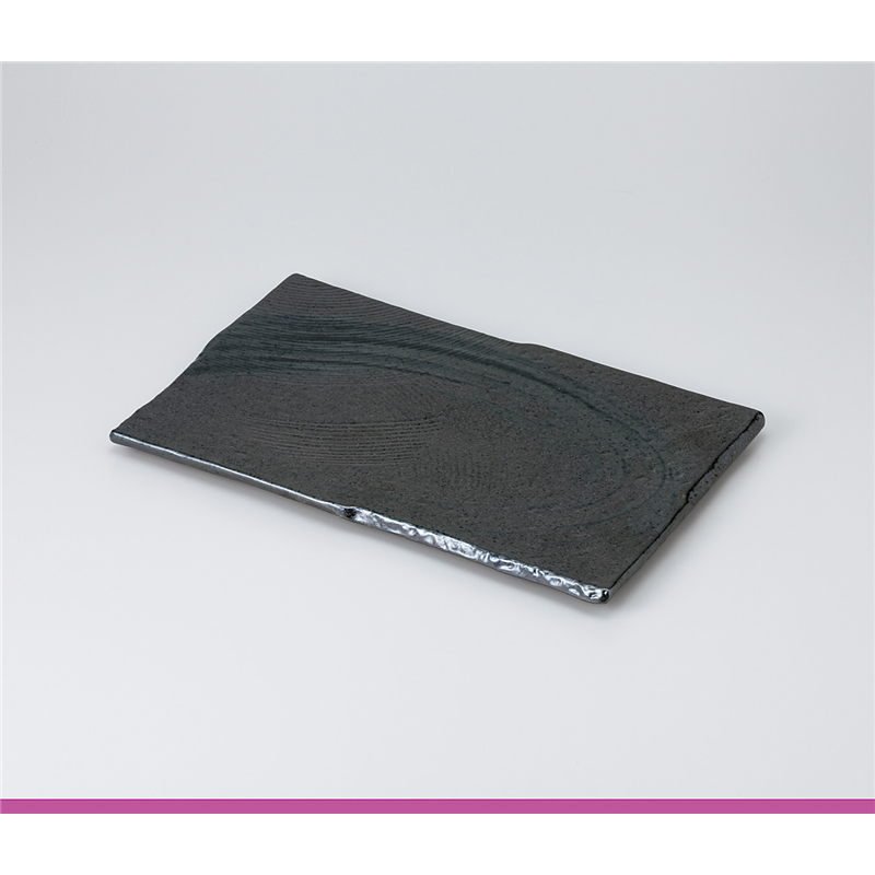 古林陶器 盛込皿 ゴーカイ黒長角皿(大) 925620251 1個（ご注文単位1個）【直送品】